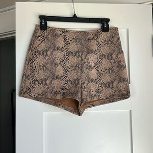 Snake skin pattern shorts